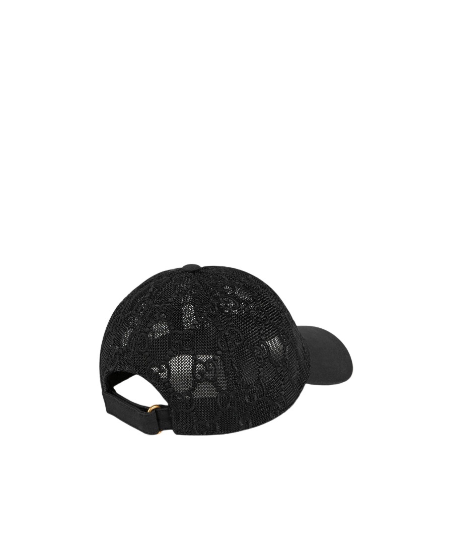 Gucci Tonal Gg Supreme Logo Net Cap In Black