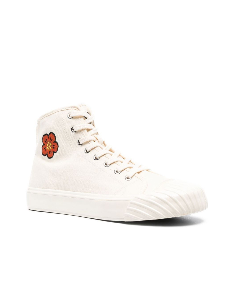 Kenzo High-top Canvas Sneakers In White