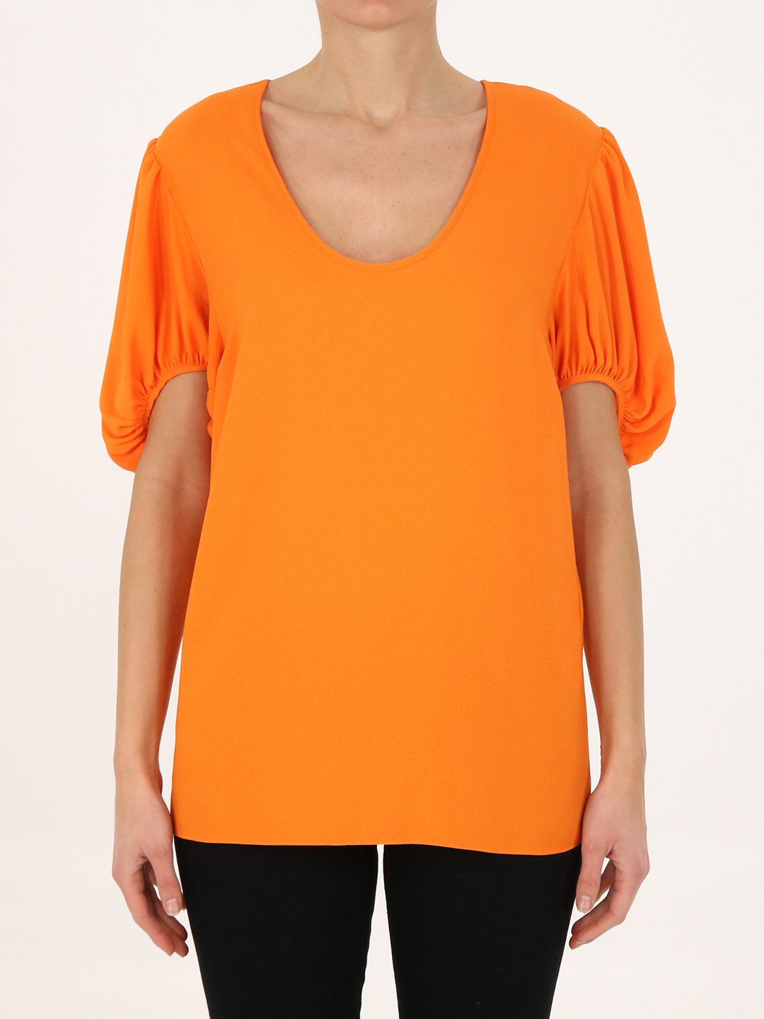 Stella Mccartney Puff-sleeve Top In Orange