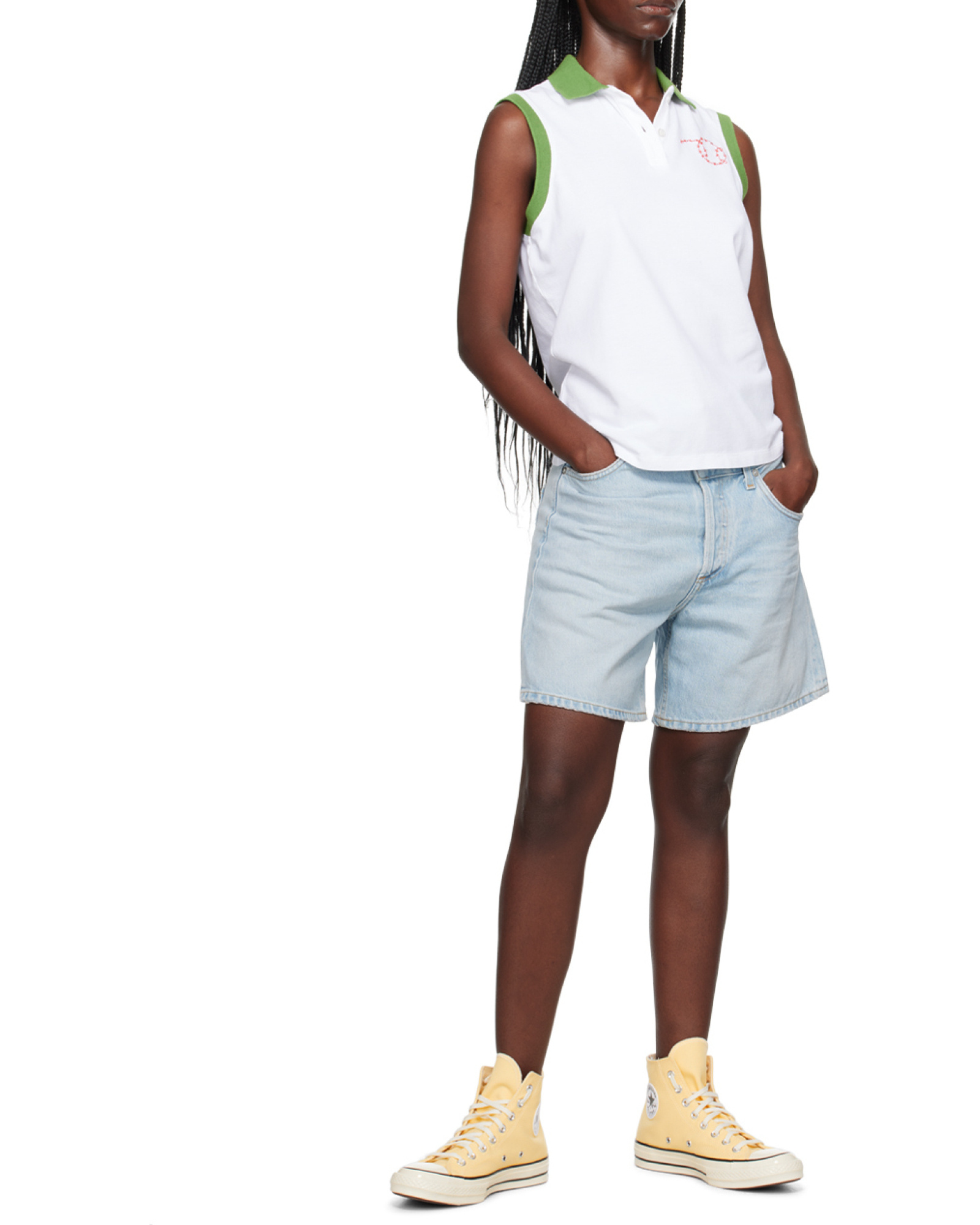 Agolde Ellis Low-rise Denim Bermuda Shorts