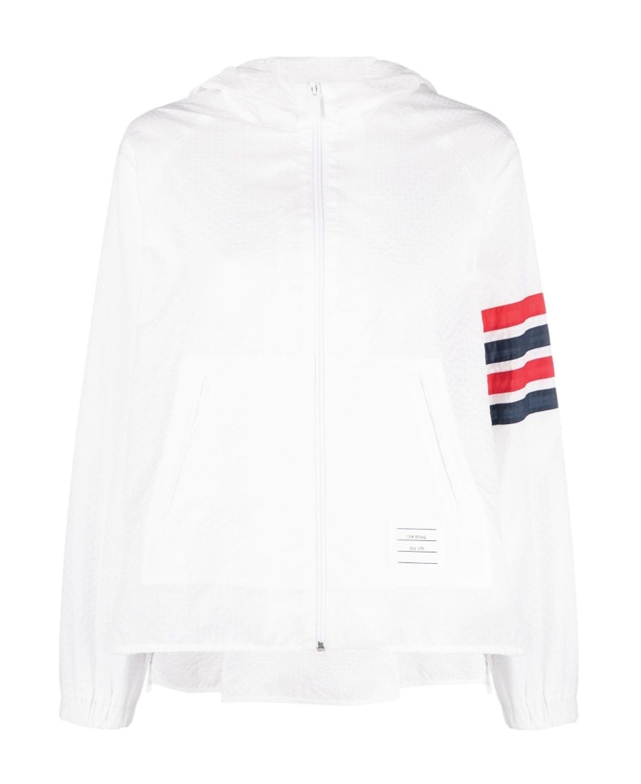 Thom Browne Ultralight Ripstop 4-bar Anorak In White