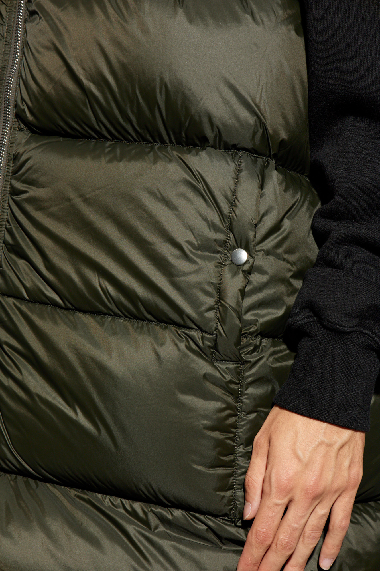 Rick Owens Sleeveless Flight Vest In Green