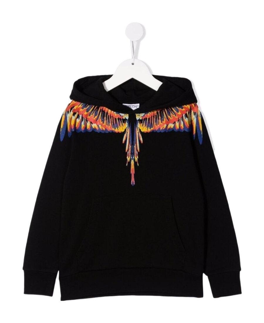 Marcelo Burlon County Of Milan Wings-print Zip-fastening Hoodie In Black