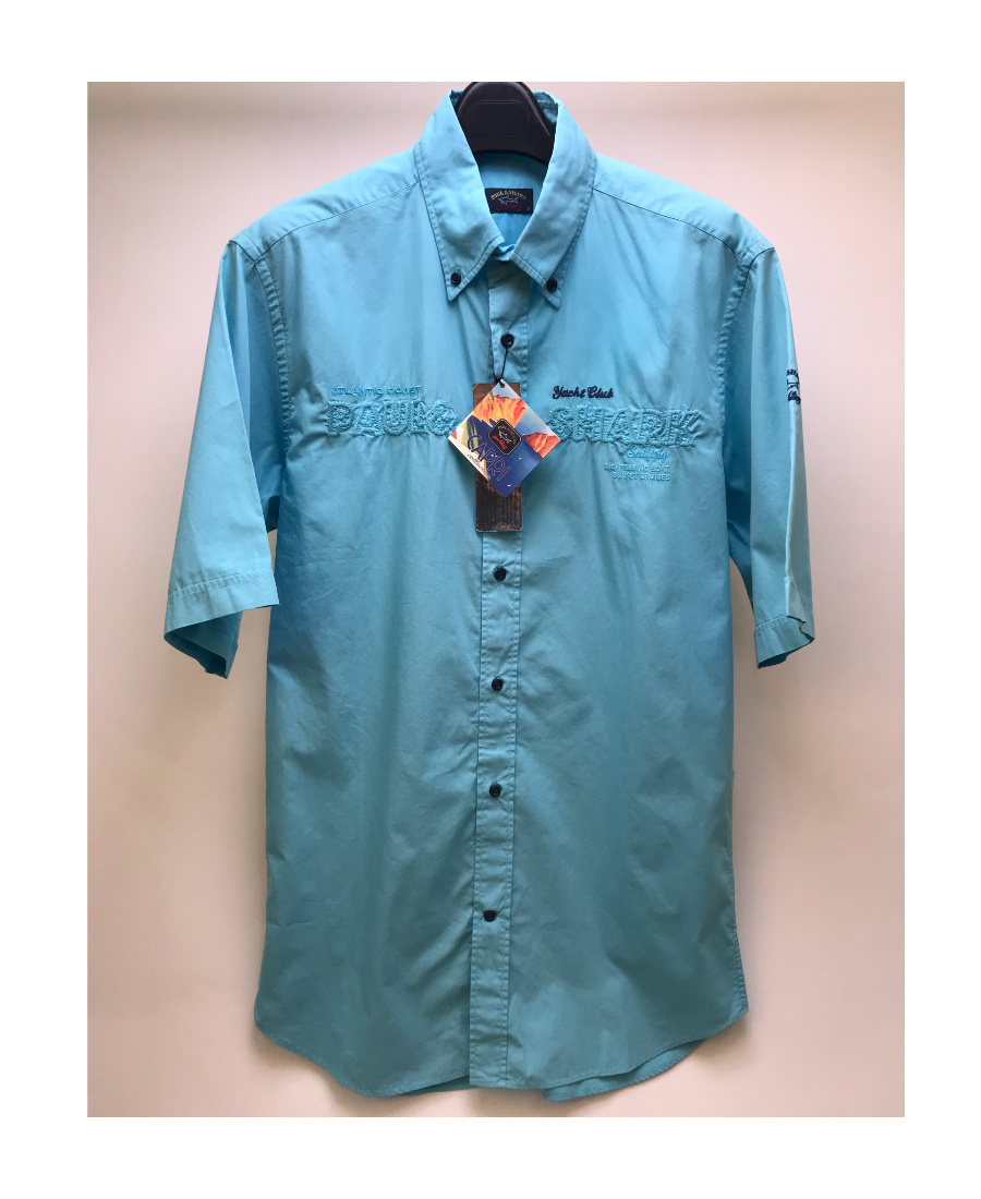 Shop Paul & Shark Logo Short-sleeved Shirt In Blue