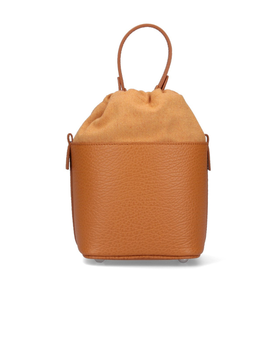 Maison Margiela 5ac Drawstring Bucket Bag In Orange