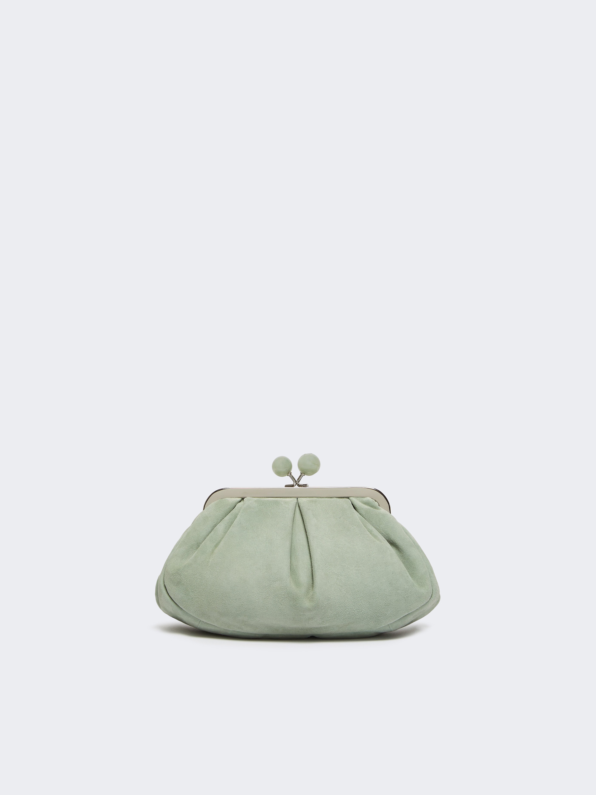 Weekend Max Mara Small Suede Pasticcino Bag In Green