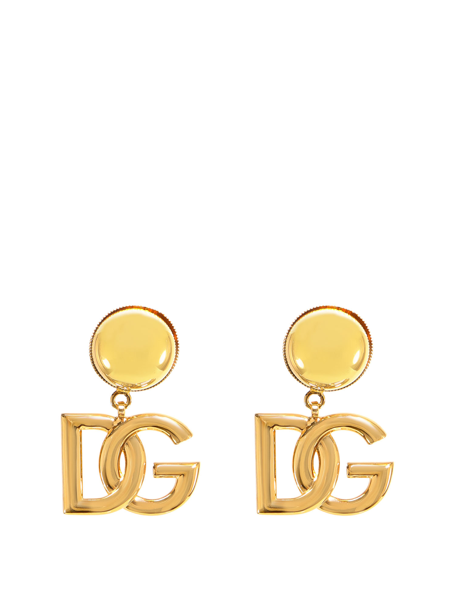 Dolce & Gabbana Clip-on Earrings With Dg Logo Dolce E Gabbana In Yellow