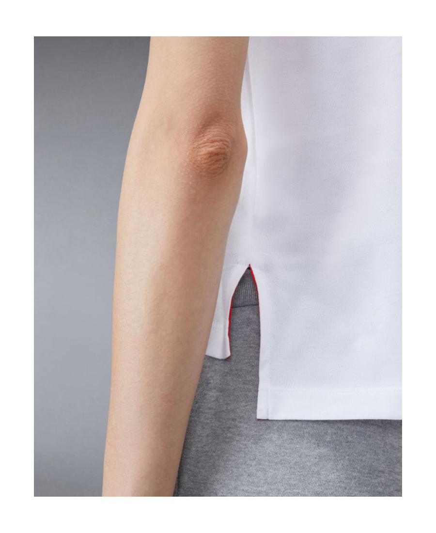 Thom Browne Side Slits Relaxed T-shirt In White