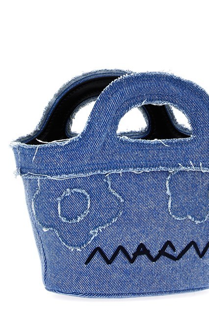 Shop Marni Tropicalia Micro Tote Bag In Blue