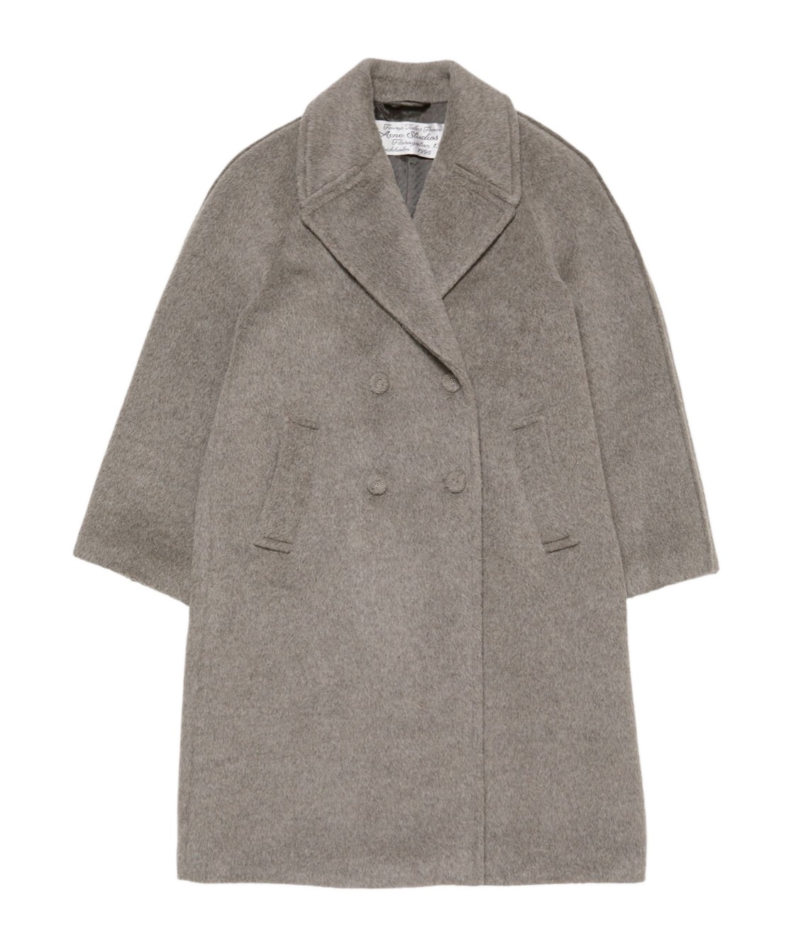 Acne Studios Double-breasted Wool-blend Coat In Gray