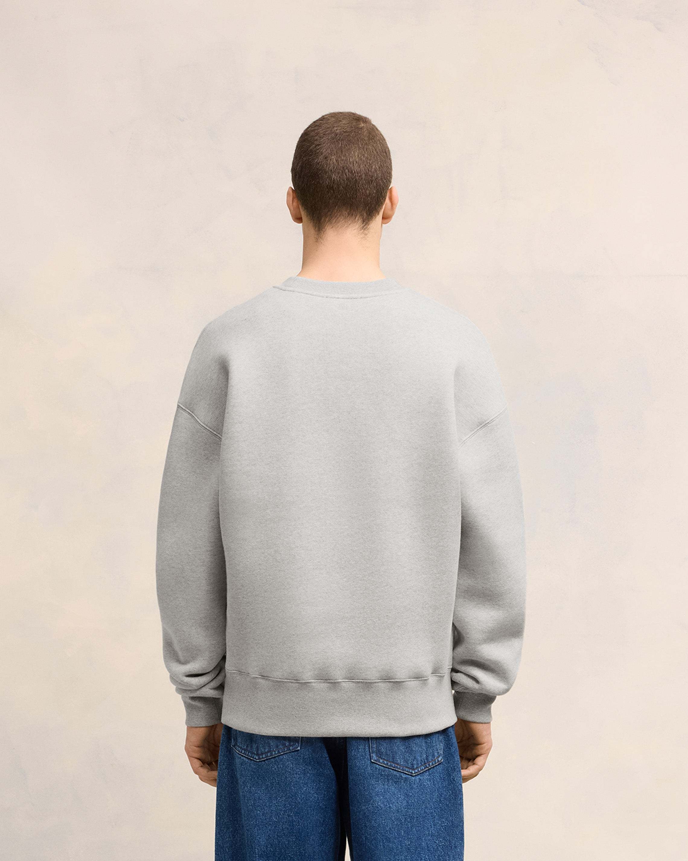 Ami Alexandre Mattiussi Logo Sweater In Gray