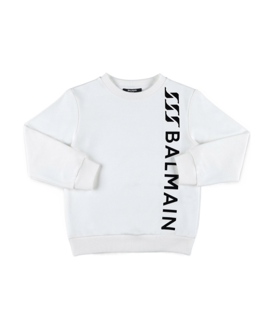 Balmain Logo-print Detail Sweatshirt In White