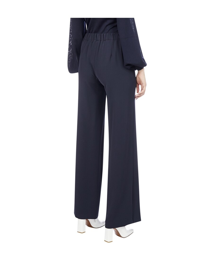 P.a.r.o.s.h Elasticated-waistband Straight-leg Trousers In Blue