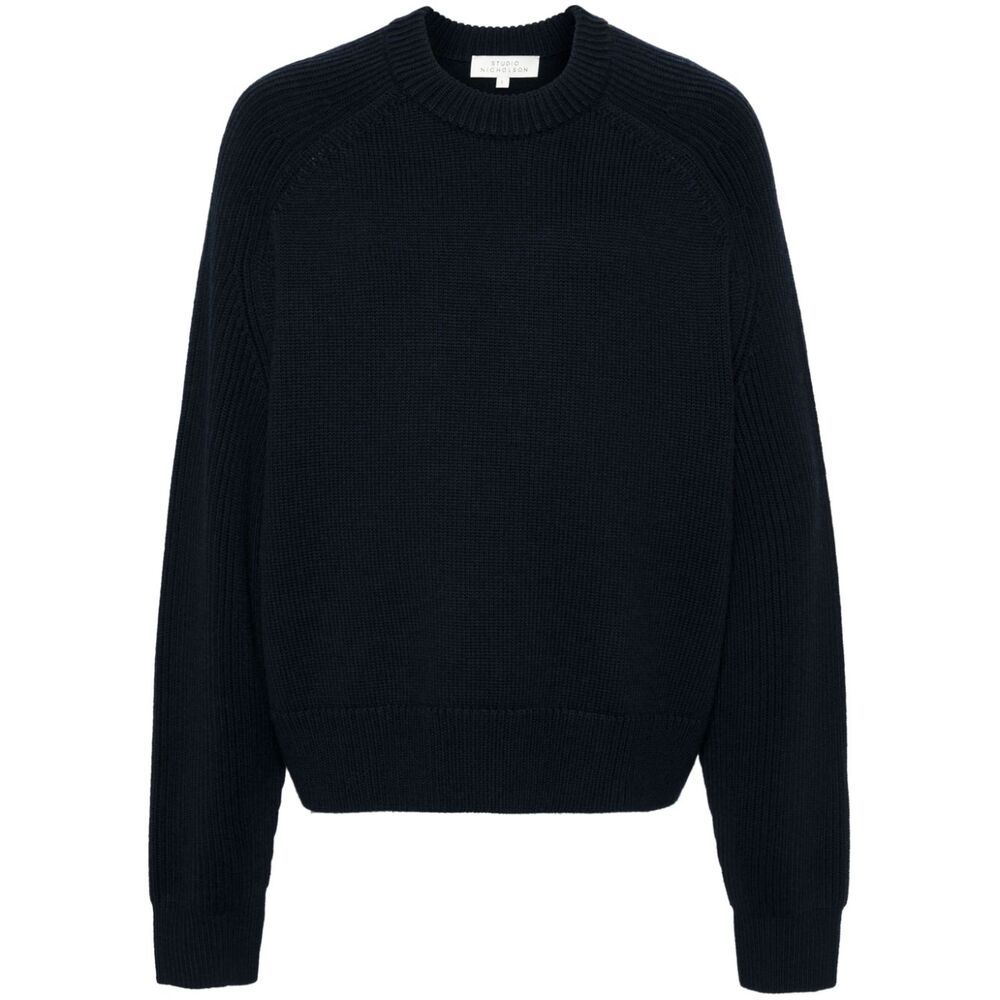 Studio Nicholson Long-sleeved Sweater In Black