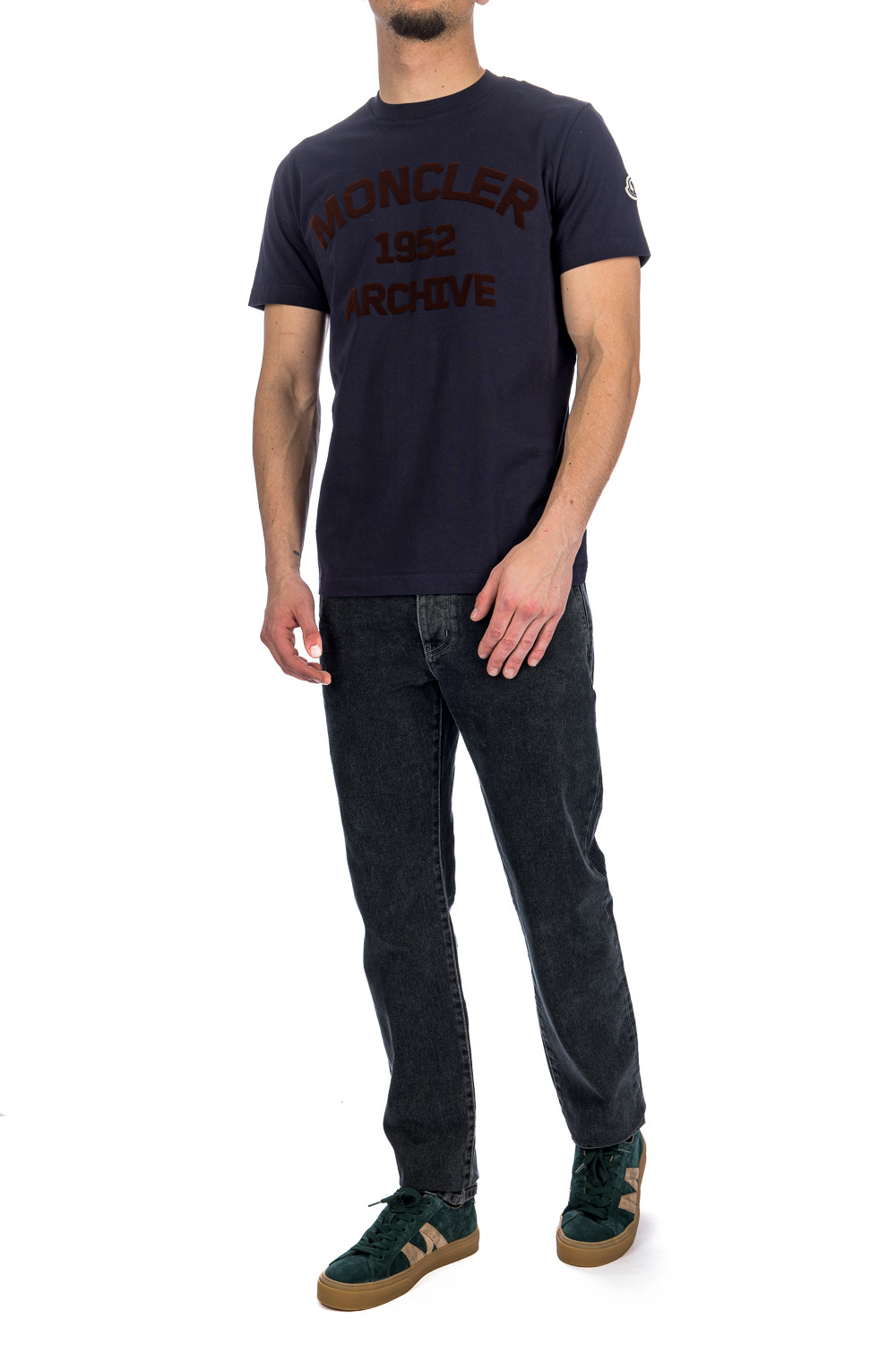 Moncler Printed T-shirt In Blue