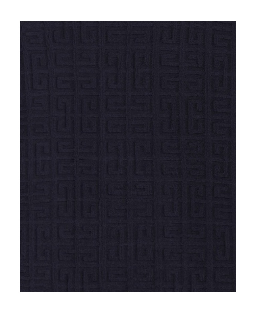 Givenchy Monogram-pattern Crew Neck Jumper In Blue