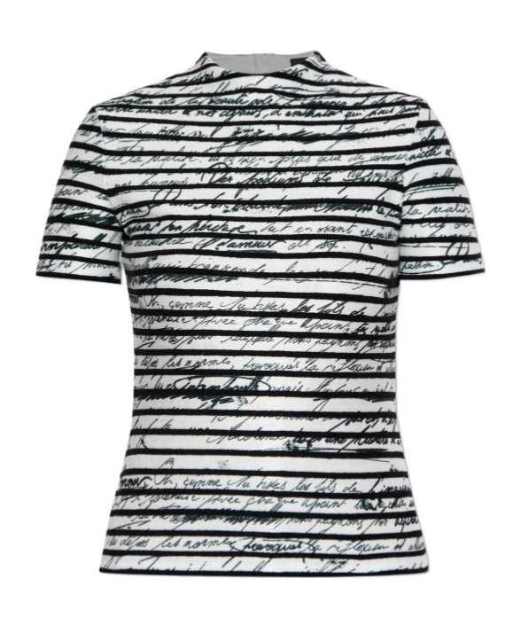 Balmain Printed Short-sleeved T-shirt In Black
