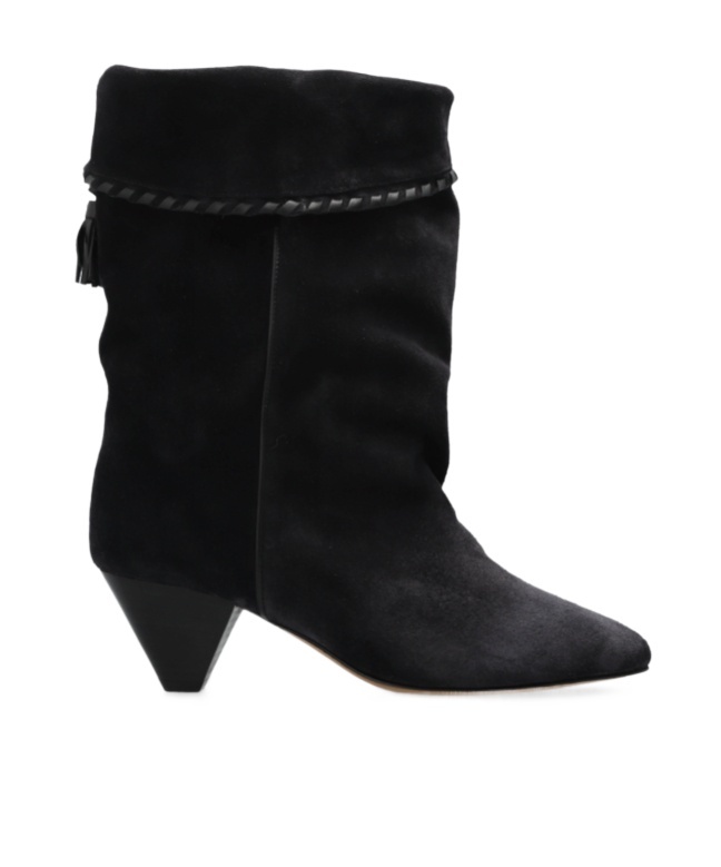 Isabel Marant Pointed Short Boots In Black