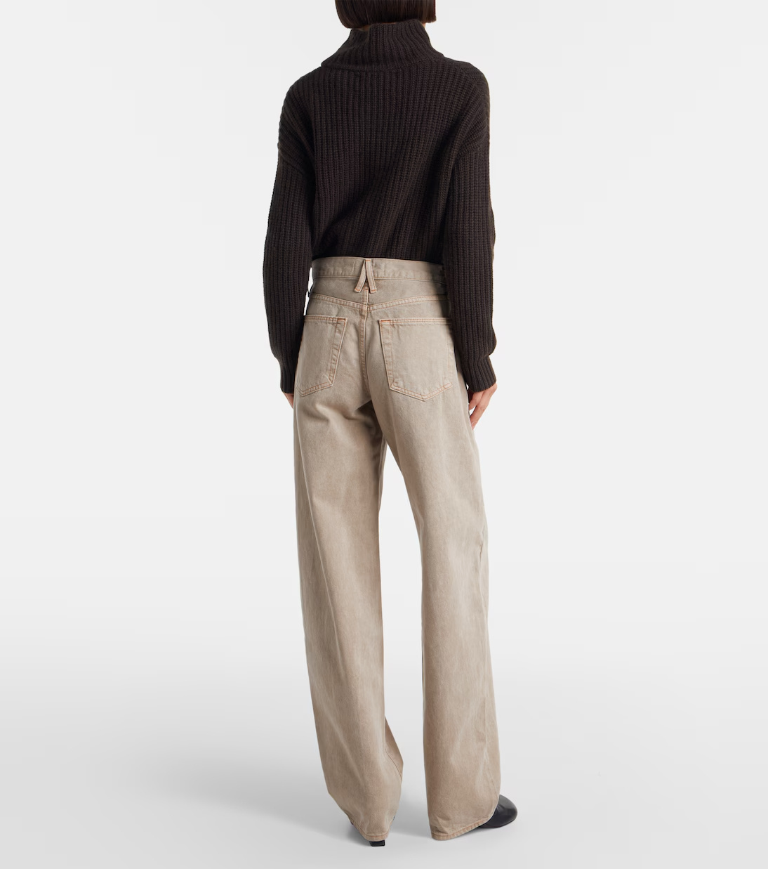 Slvrlake Wide-leg Denim Trousers In Brown