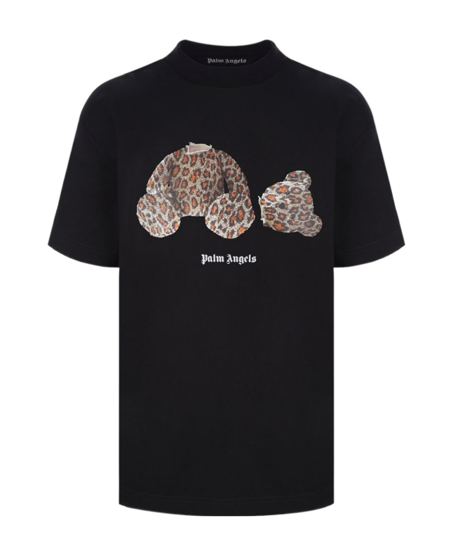 Palm Angels Broken Bear Graphic T-shirt In Black