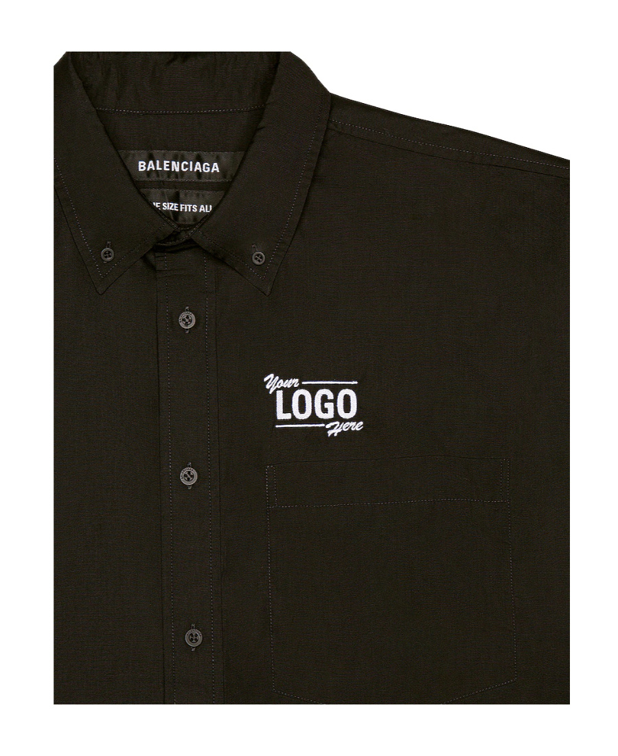 Balenciaga One Size Your Logo Here Short-sleeve Shirt In Black