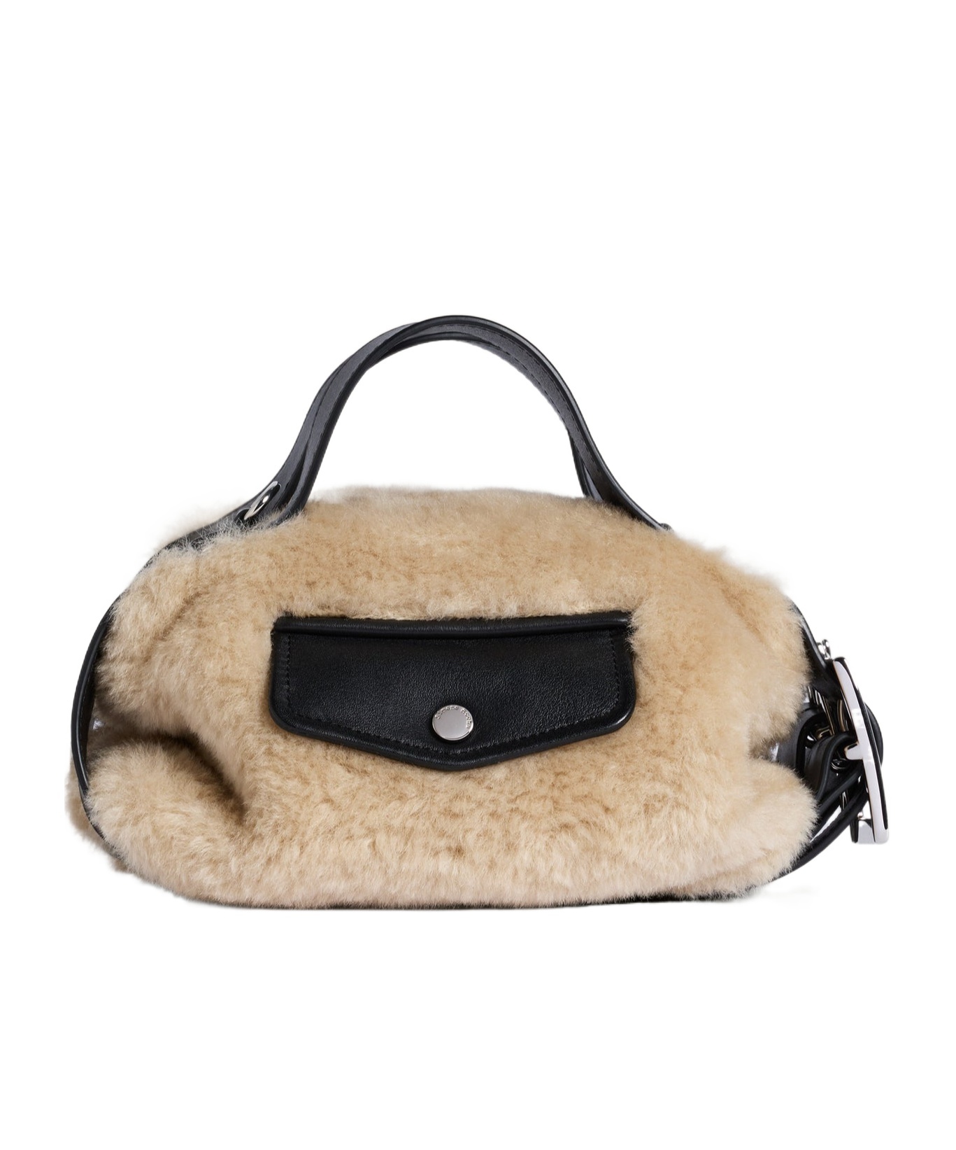 Simone Rocha Mini Faux Fur Biker Belt Bag In Multi
