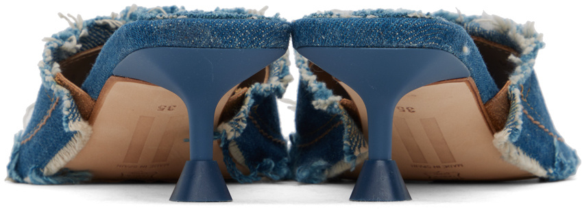 MIISTA DENIM HIGH-HEELED SANDALS