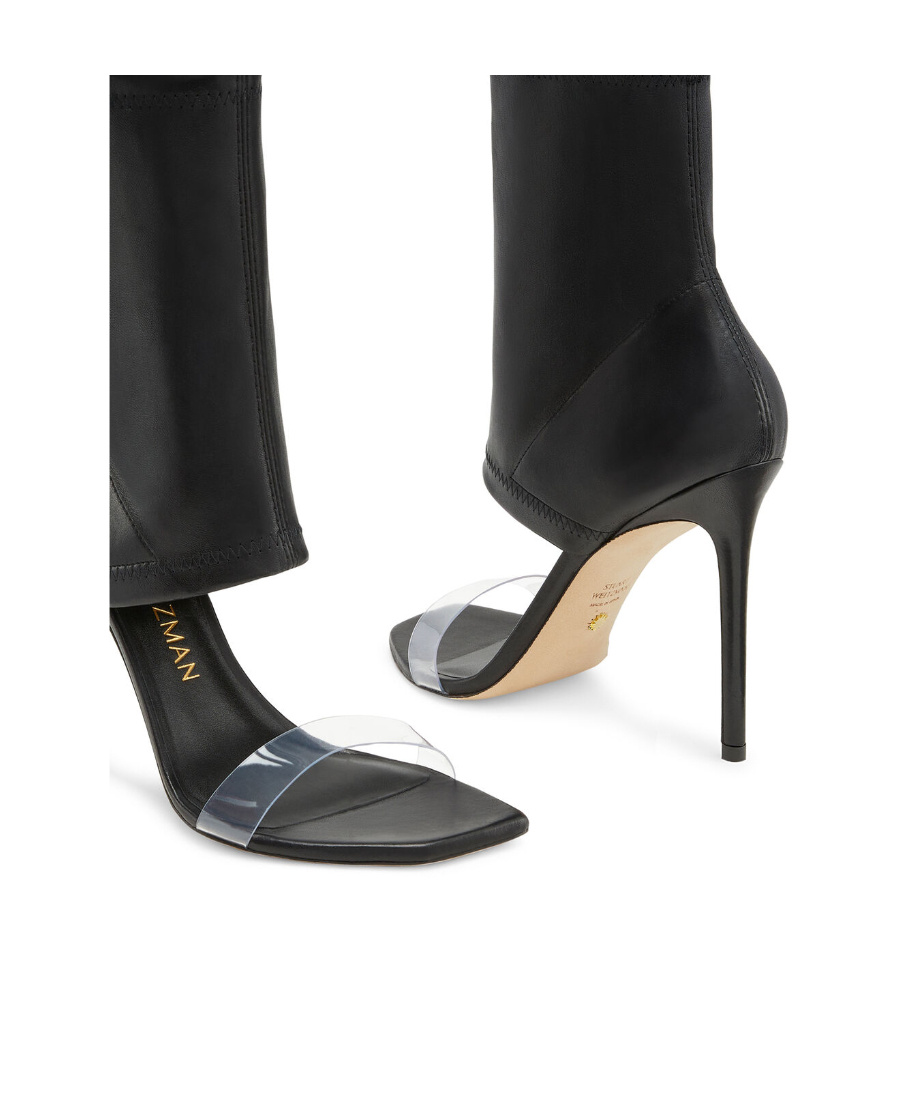 Stuart Weitzman Open-toed High-heeled Sandals In Black