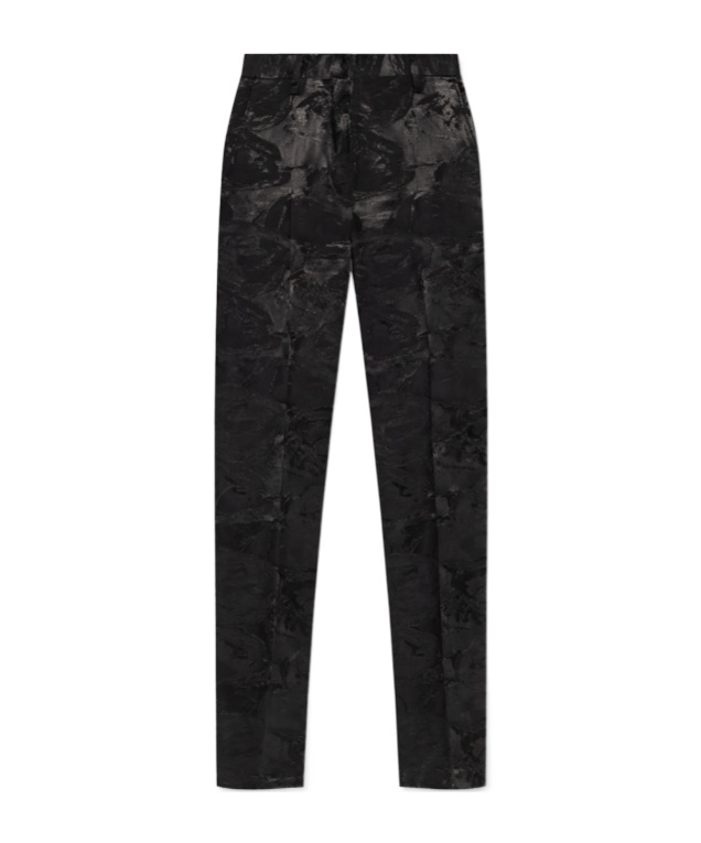 Dries Van Noten Womens Black Two-slip-pockets Straight-leg High-rise Wool-blend Trousers In Black