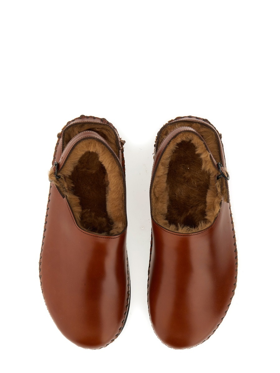 Hereu Slingback Cargol Shearling In Brown