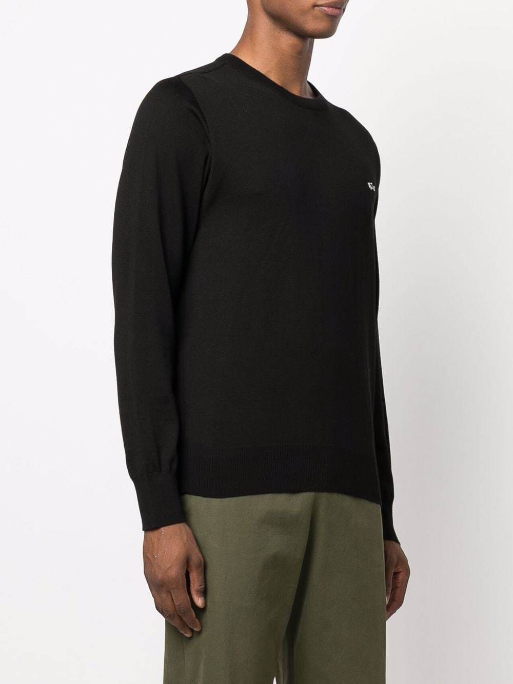 Paul & Shark Embroidered Logo Jumper In Black