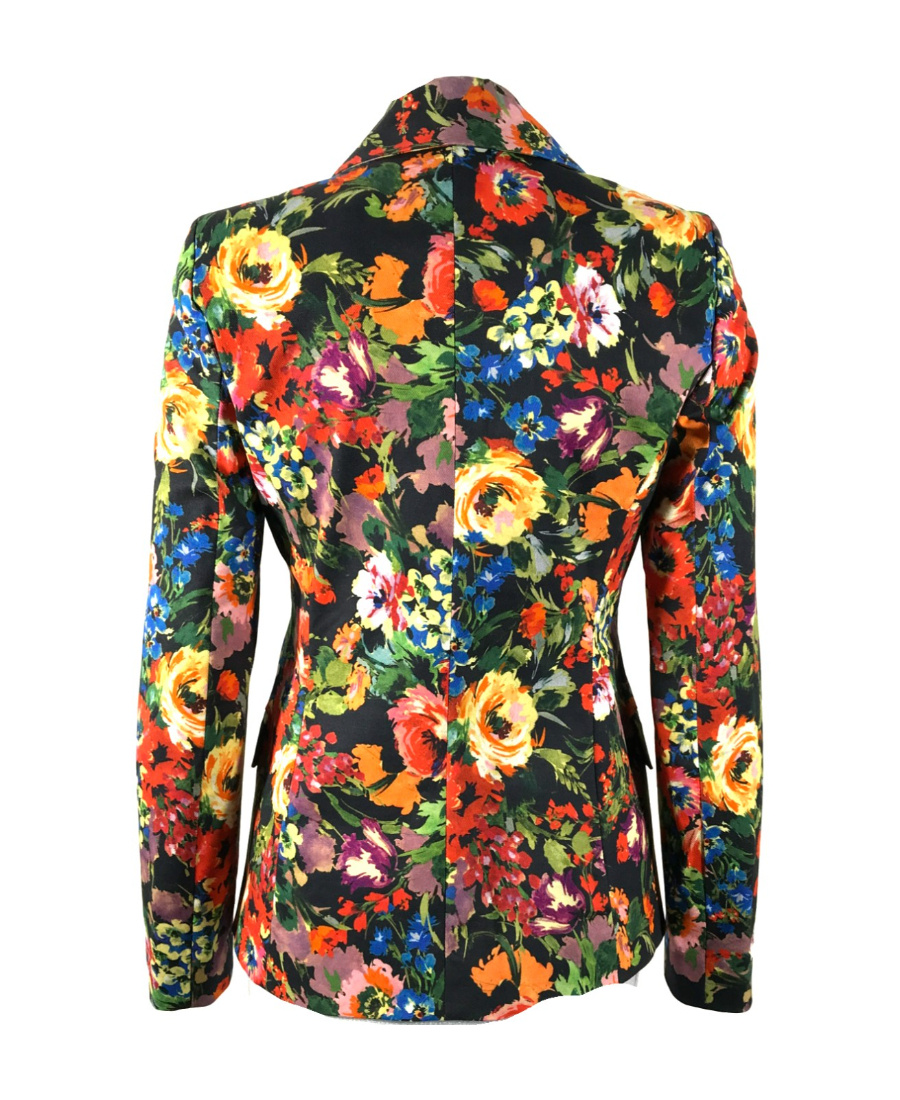 Moschino Single-breasted Suit Jacket In Multicolor