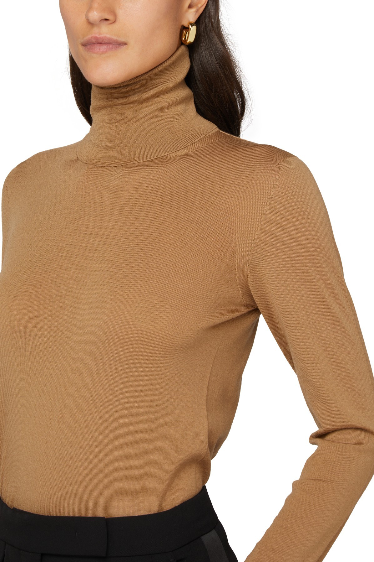 Max Mara Saluto Turtleneck Sweater In Brown