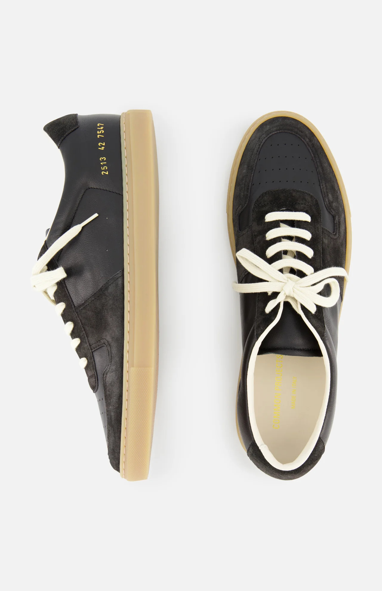 Common Projects Bball Duo Leather Sneakers In Black