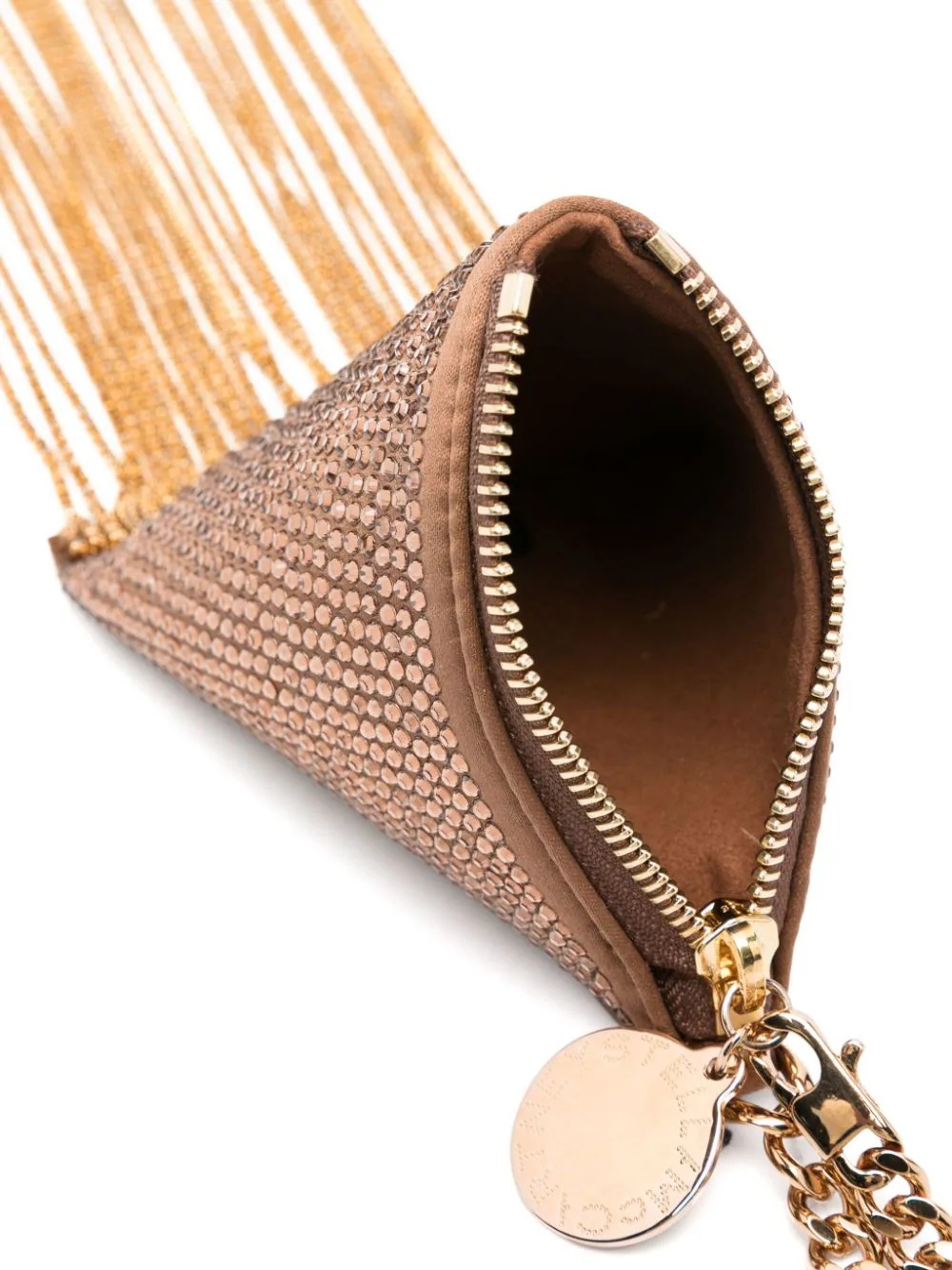 Stella Mccartney Embellished Mini Bag In Bronze