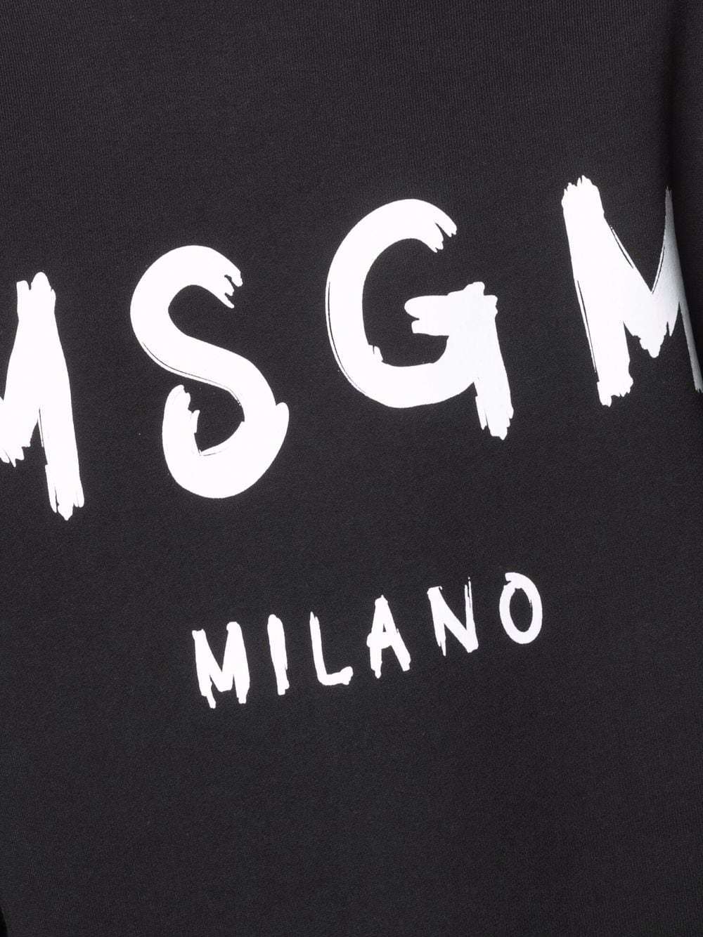 Msgm Cotton Sweatshirt In Black