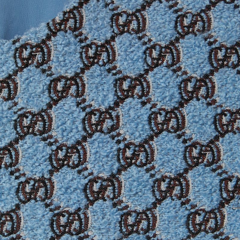 Gucci Shadow Gg Patterned Dress In Blue