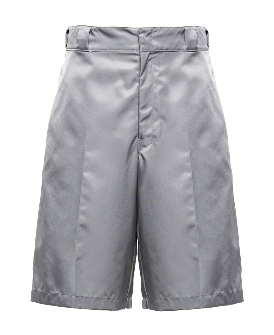 Prada Re-nylon Bermudas In Gray