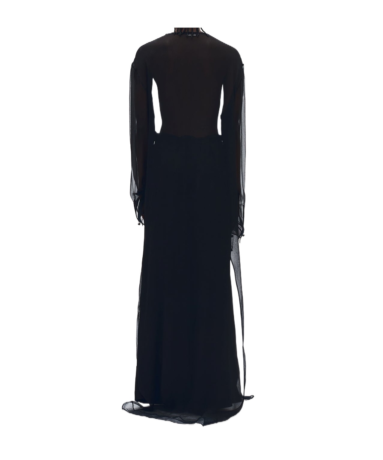 Ann Demeulemeester Long Sleeve Dress In Black
