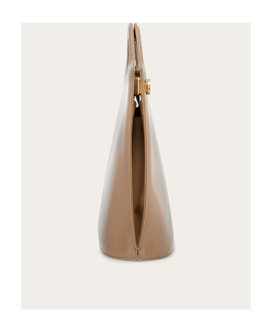 Ferragamo Salvatore Wanda Medium Top Handle Bag In Nude