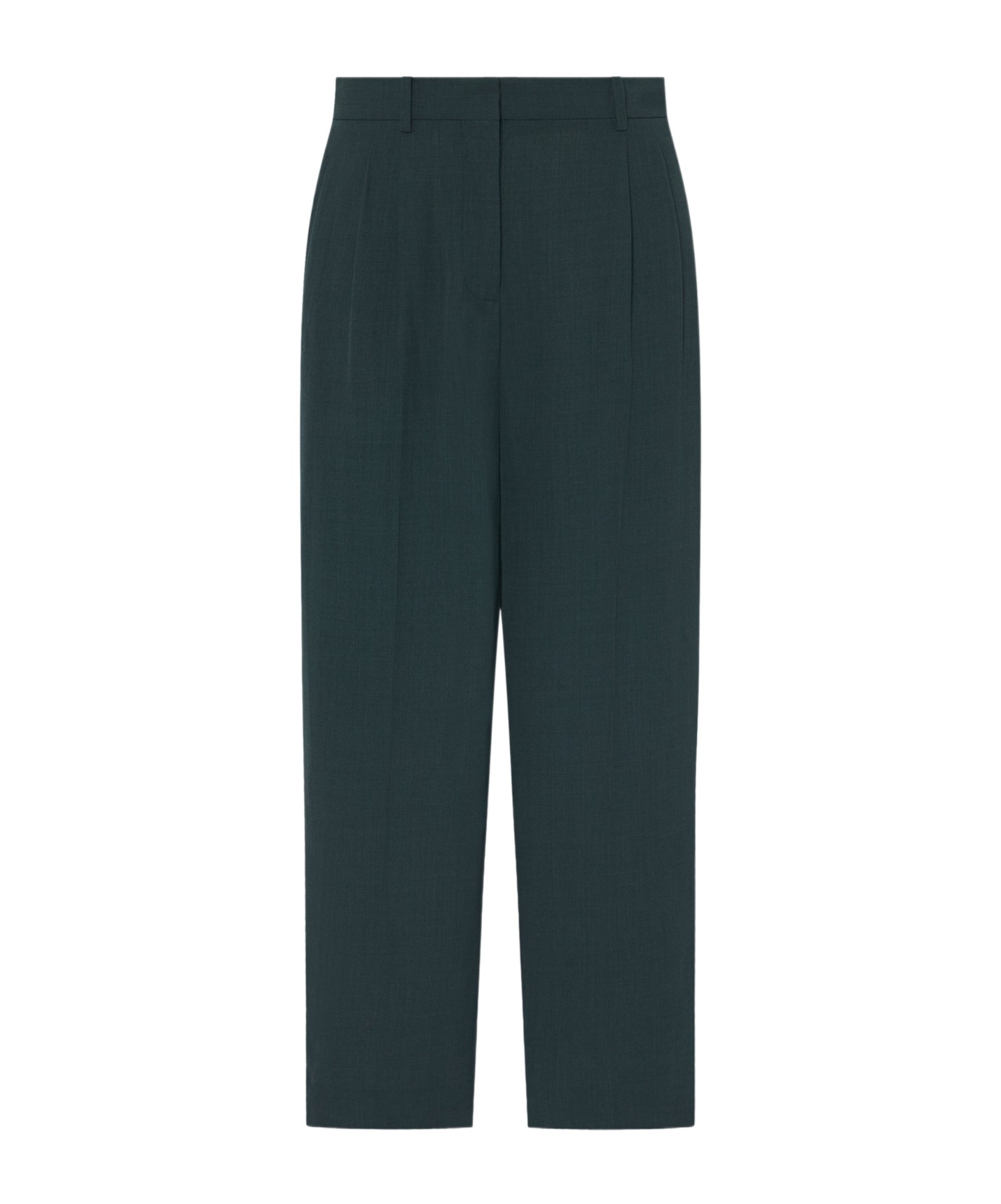 The Row Pantalone Silas Dalla Gamba Ampia Verde Bottiglia In Lana E Viscosa Uomo In Green