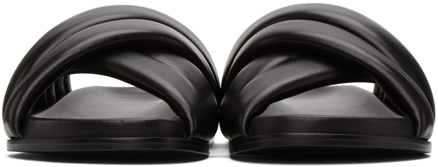 Anine Bing Lizzie Leather Cross-strap Slides In Black