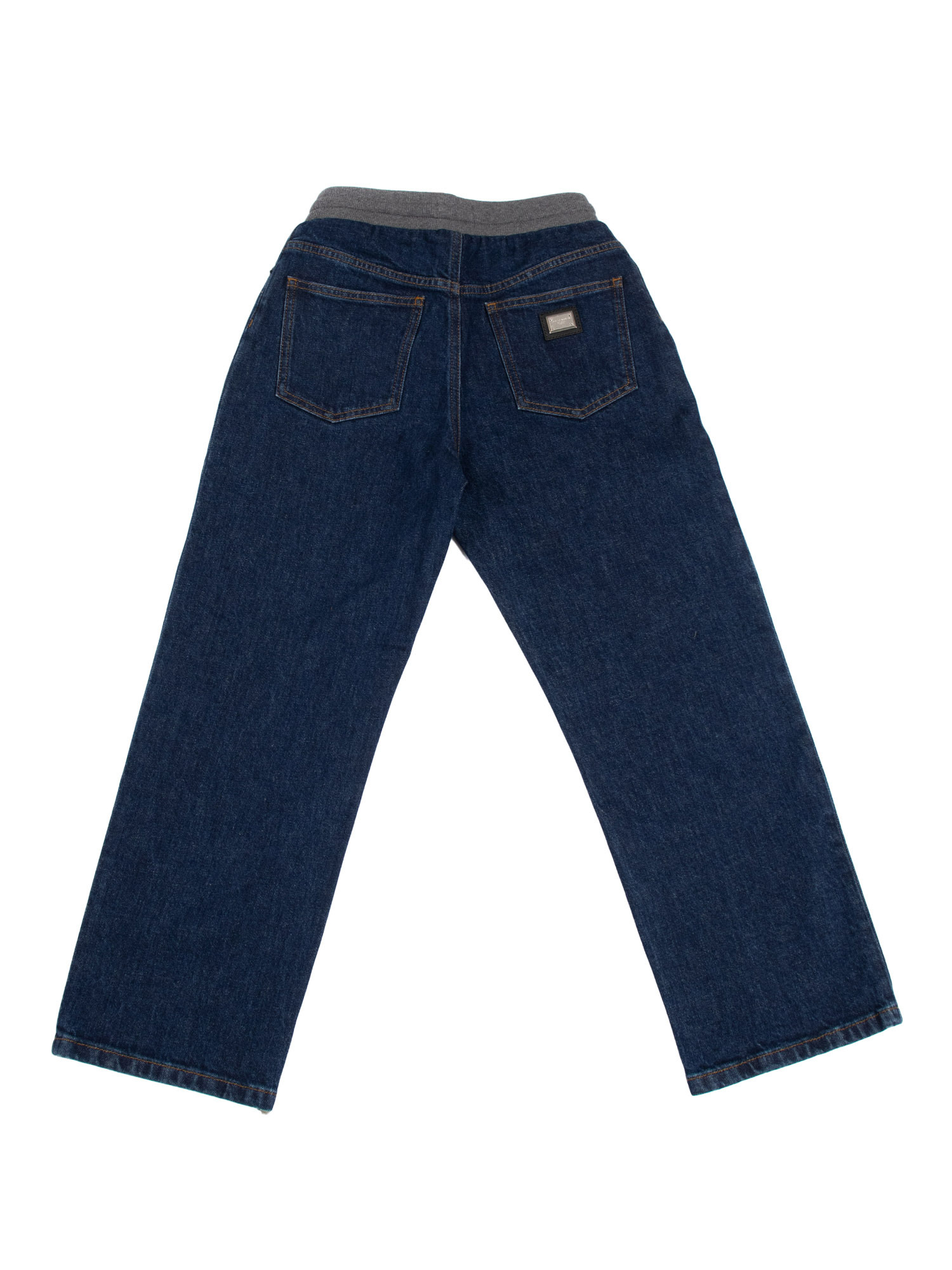 Dolce & Gabbana Drawstring-waistband Jeans In Blue
