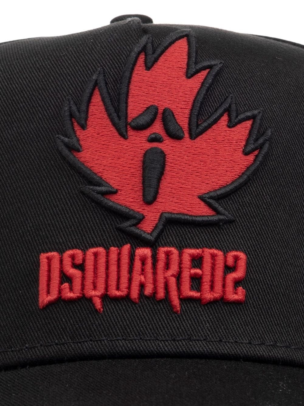 Shop Dsquared2 Logo-appliqué Cotton Cap In Black