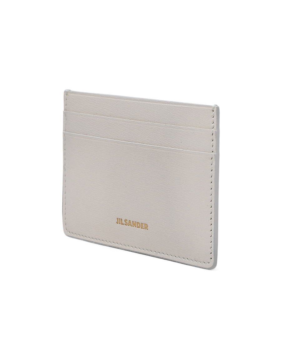 Jil Sander Logo Embossed Cardholder In Gray