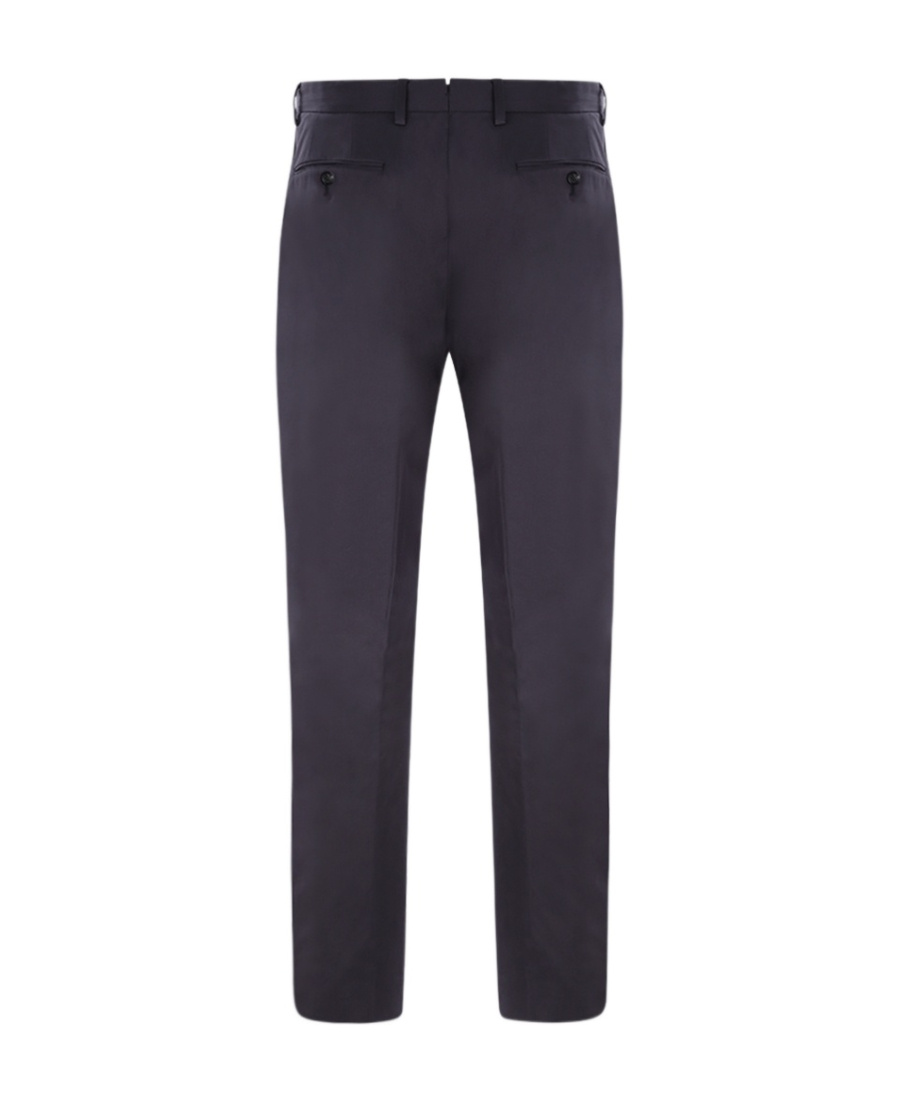 Zegna Tapered Pleated Cotton And Linen-blend Twill Trousers In Black