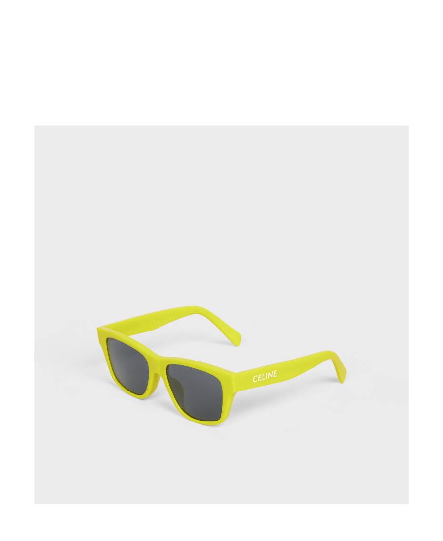 Celine Smoke Square Unisex Sunglasses Cl40249u 39a 55 In Green