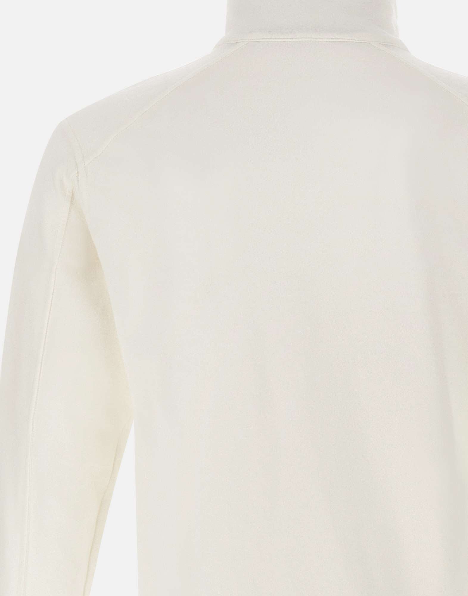 C.p. Company Short-zip Sweatshirt In White