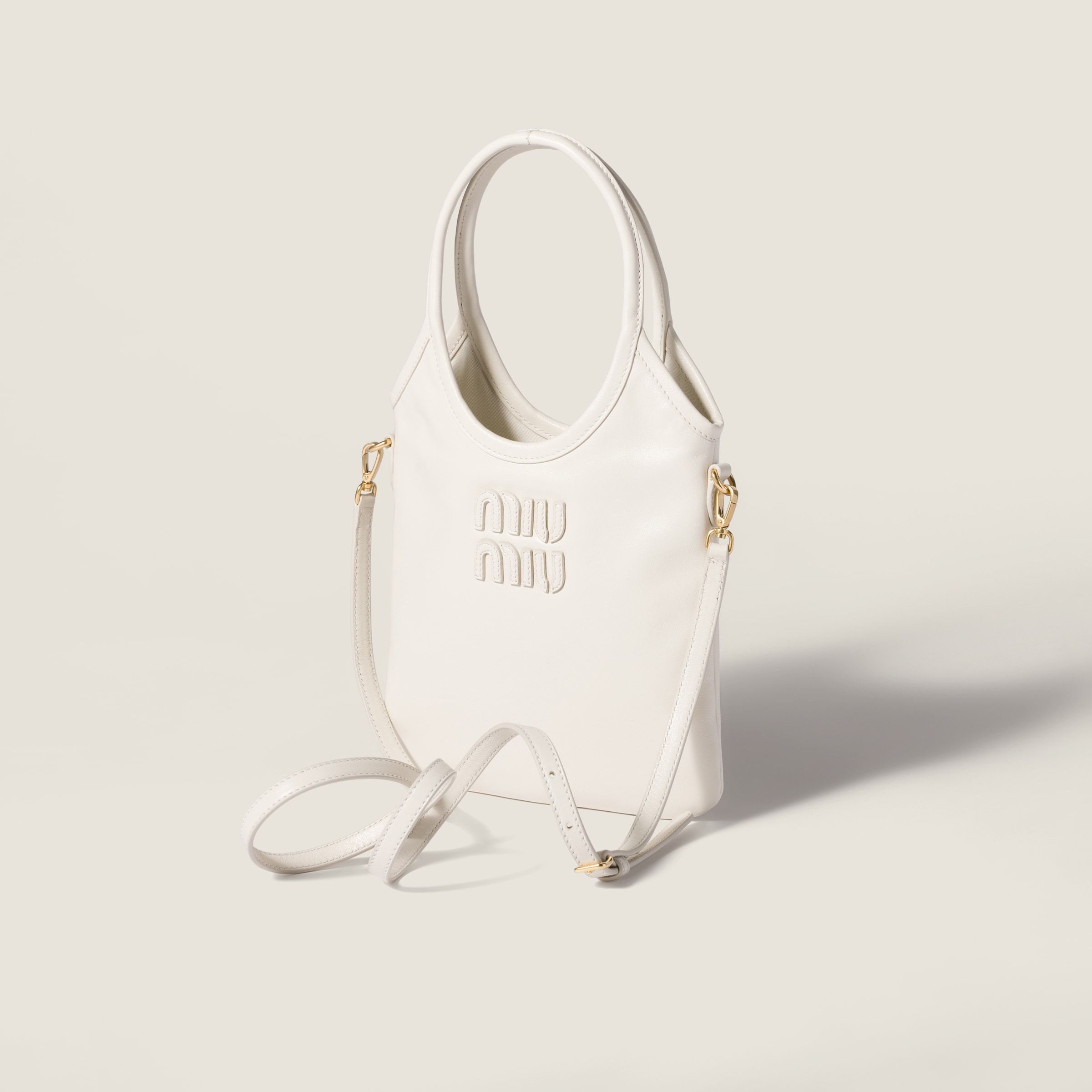 Miu Miu Ivy Shoulder Bag In White