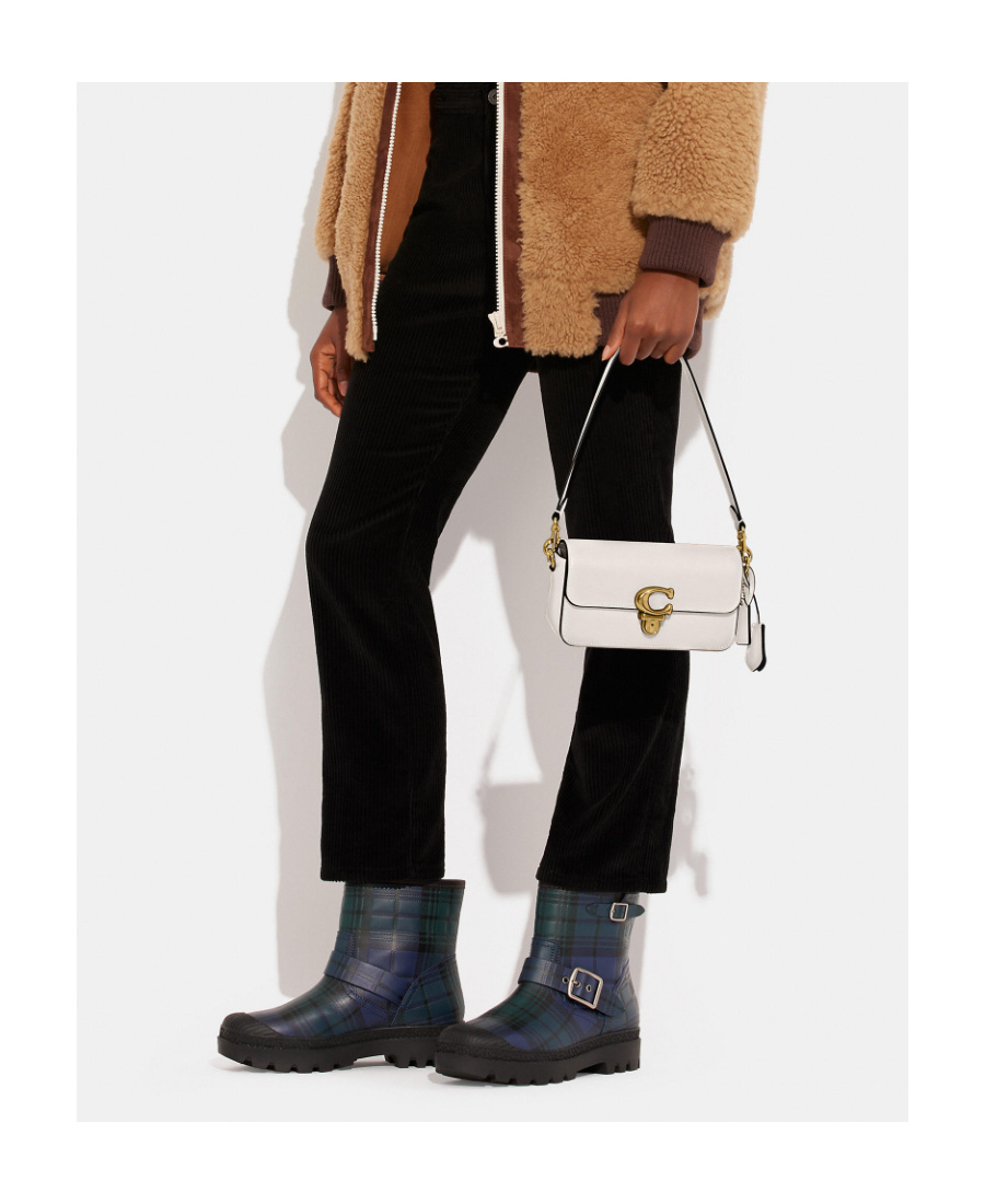 Coach Studio Leather Shoulder Bag In White